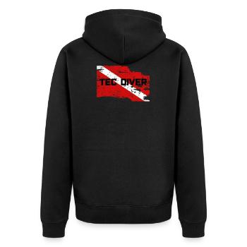 TEC DIVER - Veste à capuche bio Premium Unisexe - noir - Dos - Nico (187cm)