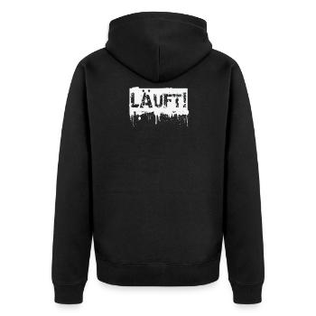 fonctionne - Veste à capuche bio Premium Unisexe - noir - Dos - Nico (187cm)
