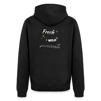Frech Sauvage femmes Chemise - Veste à capuche bio Premium Unisexe - noir - Dos - Nico (187cm)