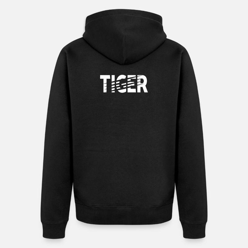 TIGER - Veste à capuche bio Premium Unisexe - noir