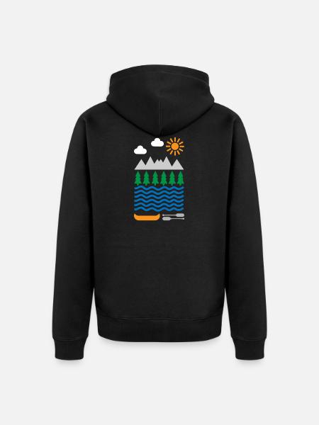 Kajak - Unisex Premium Bio Zip Hoodie - Schwarz
