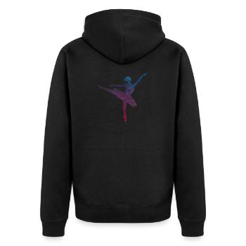 Ballet Dancing Girlfriend Ballerina Gift - Unisex Premium Organic Zip Hoodie - black - Back - Nico (187cm)