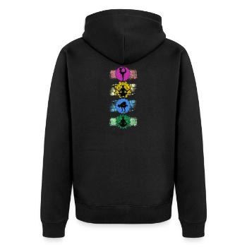 Yoga 4 - Veste à capuche bio Premium Unisexe - noir - Dos - Nico (187cm)