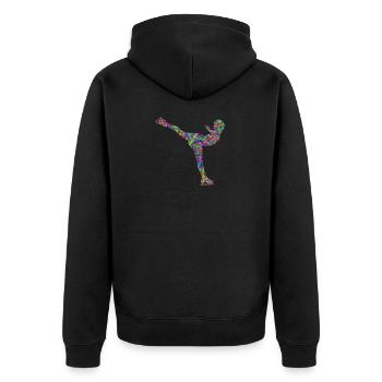 Patinage artistique Patin à glace - Veste à capuche bio Premium Unisexe - noir - Dos - Nico (187cm)