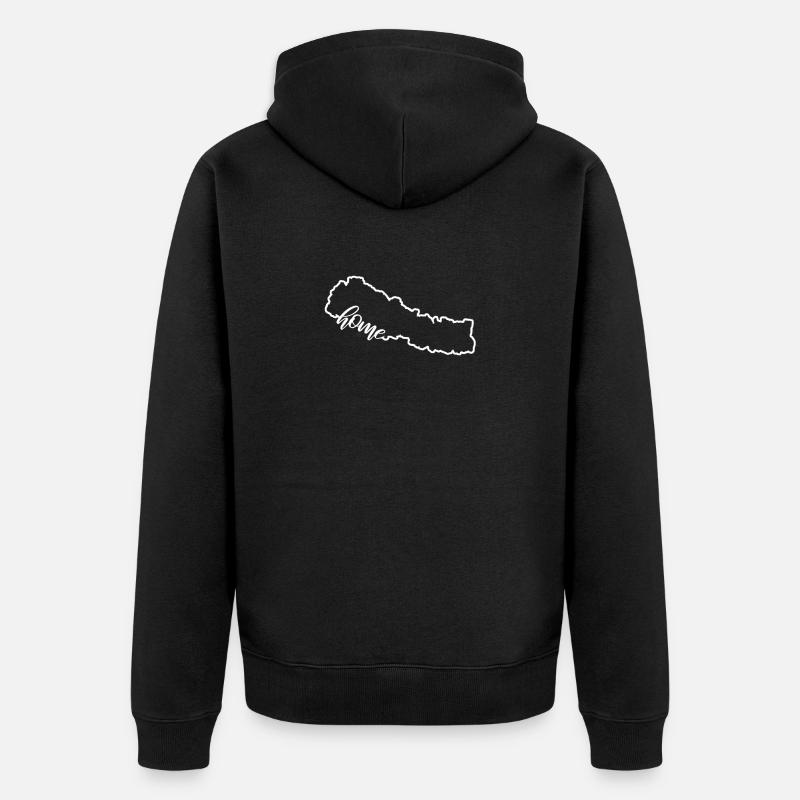 Nepal Katmandou patrie cadeau - Veste à capuche bio Premium Unisexe - noir