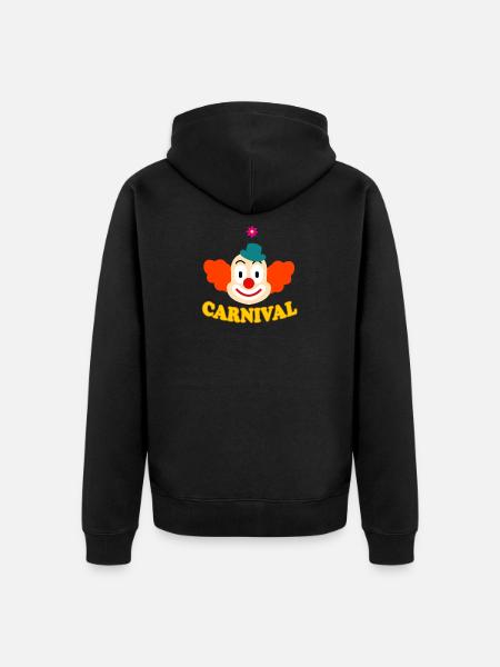 Fasching Karneval - Unisex Premium Bio Zip Hoodie - Schwarz