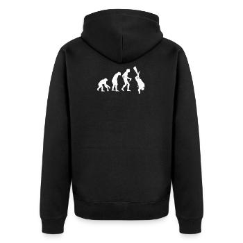 Chemise de plongeur drôle - Veste à capuche bio Premium Unisexe - noir - Dos - Nico (187cm)