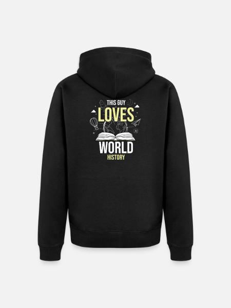 geschichte historik - Unisex Premium Bio Zip Hoodie - Schwarz