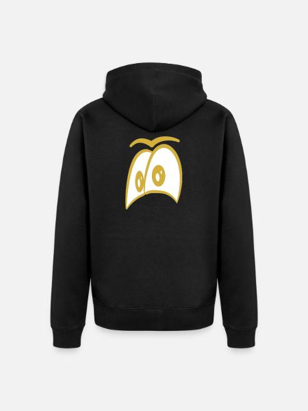 Gold eye - Unisex Premium Organic Zip Hoodie - black