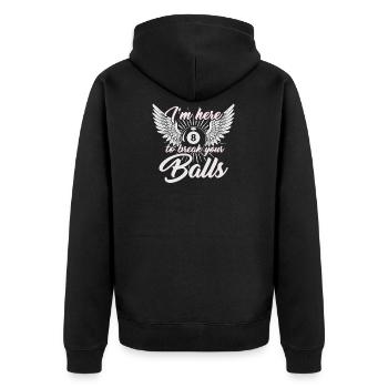 Billiard player pool gift - Unisex Premium Organic Zip Hoodie - black - Back - Nico (187cm)