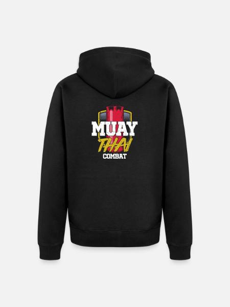Muay Thai - Unisex Premium Organic Zip Hoodie - black