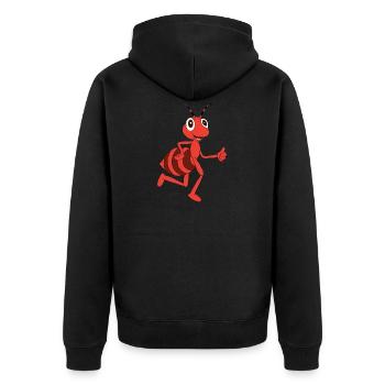 Fourmi de dessin animé - Veste à capuche bio Premium Unisexe - noir - Dos - Nico (187cm)