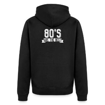 T-shirt des années 80 ! Idée de cadeau - Veste à capuche bio Premium Unisexe - noir - Dos - Nico (187cm)