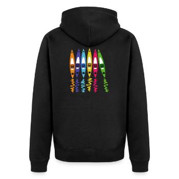 canoë kayak - Veste à capuche bio Premium Unisexe - noir - Dos - Nico (187cm)