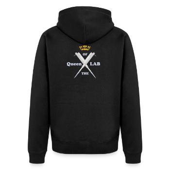 Reine du labo - Science Nerd - Veste à capuche bio Premium Unisexe - noir - Dos - Nico (187cm)
