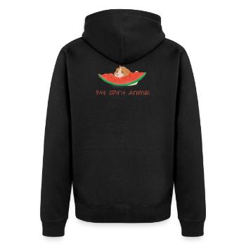 Cadeau de rongeur cochon d'Inde - Veste à capuche bio Premium Unisexe - noir - Dos - Nico (187cm)