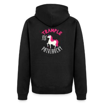Trample The Patriarchy Unicorn Power - Veste à capuche bio Premium Unisexe - noir - Dos - Nico (187cm)