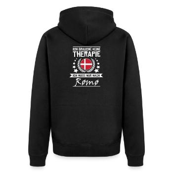 Je n'ai pas besoin de thérapie, je dois juste aller à Romo - Veste à capuche bio Premium Unisexe - noir - Dos - Nico (187cm)