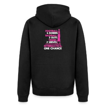 Gymnast Turner Gymnastics Gymnast Gymnastics Gift - Unisex Premium Organic Zip Hoodie - black - Back - Nico (187cm)