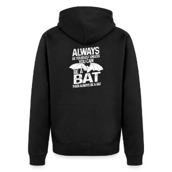 Chauves-souris mammifères nocturnes - Veste à capuche bio Premium Unisexe - noir - Dos - Nico (187cm)