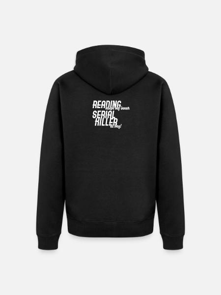Lesen Serial Killer - Unisex Premium Bio Zip Hoodie - Schwarz