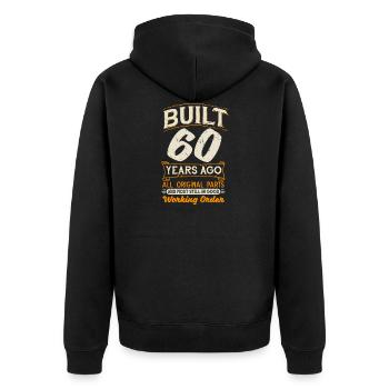 60 ans de cadeau d'anniversaire cadeau T-shirt 1959 - Veste à capuche bio Premium Unisexe - noir - Dos - Nico (187cm)