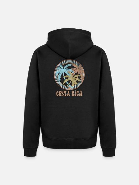 Costa Rica - Unisex Premium Organic Zip Hoodie - black