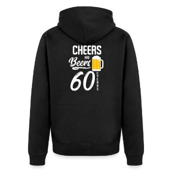 Bière anniversaire - Veste à capuche bio Premium Unisexe - noir - Dos - Nico (187cm)