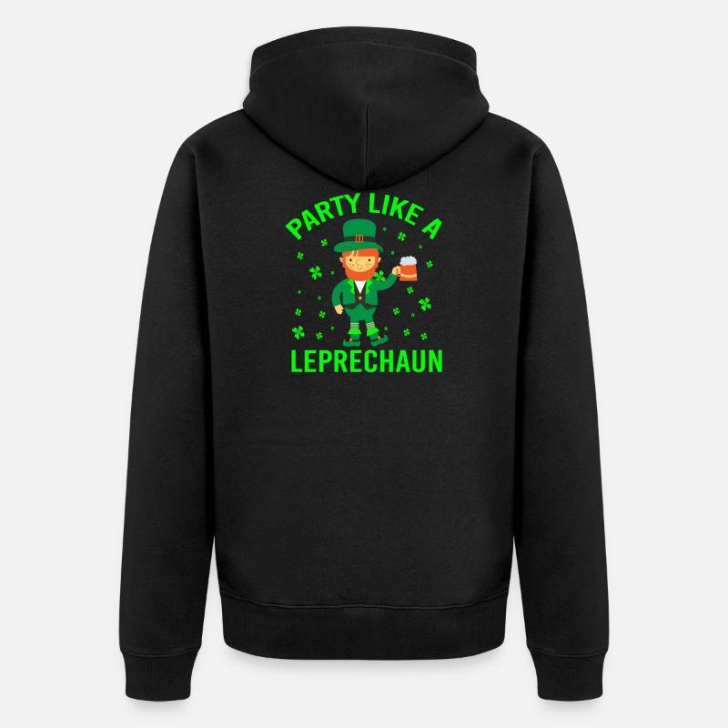 FÊTE COMME UN LEPRECHAUN - Veste à capuche bio Premium Unisexe - noir