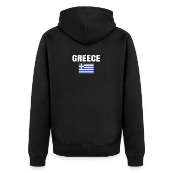 Cadeau De La Grèce Avec Le Drapeau Grec Pour Hellas Hommes Femmes - Veste à capuche bio Premium Unisexe - noir - Dos - Nico (187cm)