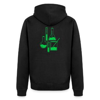 Idée cadeau science chimie ballon - Veste à capuche bio Premium Unisexe - noir - Dos - Nico (187cm)