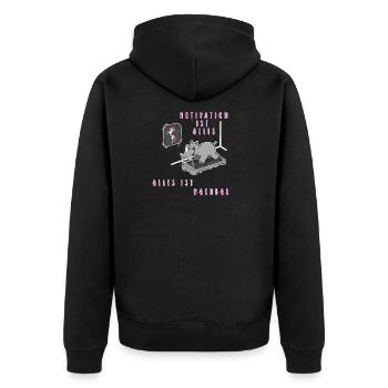 Cadeau de licorne pour tapis roulant rhino - Veste à capuche bio Premium Unisexe - noir - Dos - Nico (187cm)