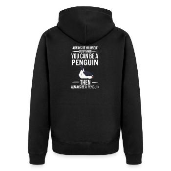 manchot - Veste à capuche bio Premium Unisexe - noir - Dos - Nico (187cm)