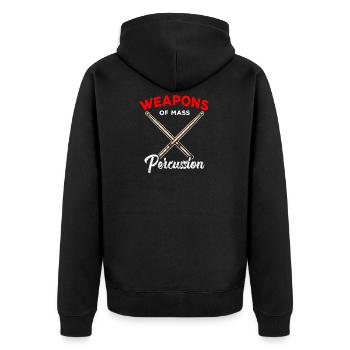 Batterie Percussion Percussion - Veste à capuche bio Premium Unisexe - noir - Dos - Nico (187cm)