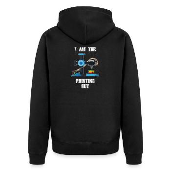 3D Print Gift Funny Quote I 3D Printed - Unisex Premium Organic Zip Hoodie - black - Back - Nico (187cm)