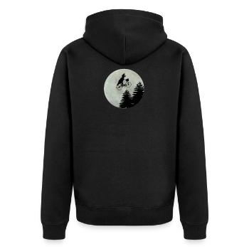 Farrad Dino Dinosaure Lune Pleine Lune Cadeau Amusant - Veste à capuche bio Premium Unisexe - noir - Dos - Nico (187cm)