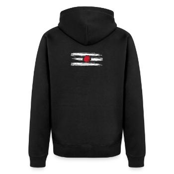 Lord Shiva Design | Hinduism Gift for Believers - Unisex Premium Organic Zip Hoodie - black - Back - Nico (187cm)