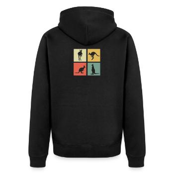 kangourou - Veste à capuche bio Premium Unisexe - noir - Dos - Nico (187cm)