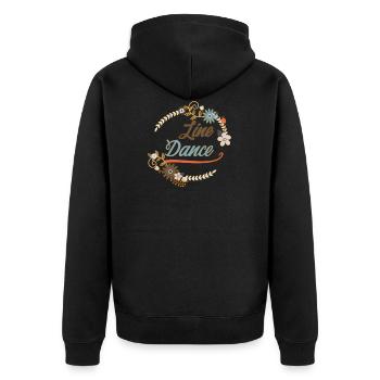 Line dance - Line Dancing T-Shirt - Unisex Premium Bio Zip Hoodie - Schwarz - Hinten - Nico (187cm)