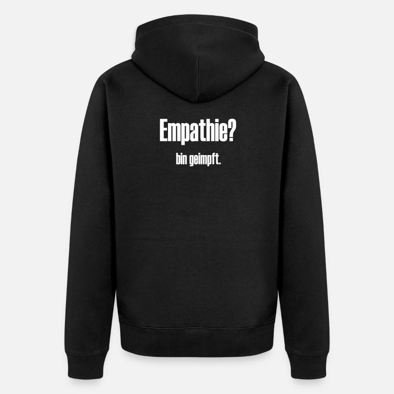 Empathie Compassion Proverbe - Veste à capuche bio Premium Unisexe - noir