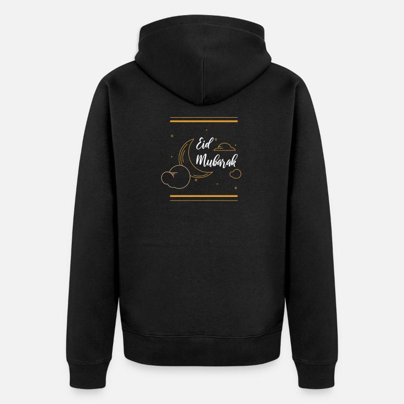 Eid Mubarak Islam Ramadan cadeau - Veste à capuche bio Premium Unisexe - noir