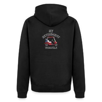 Retirement Vehicle - Unisex Premium Organic Zip Hoodie - black - Back - Nico (187cm)