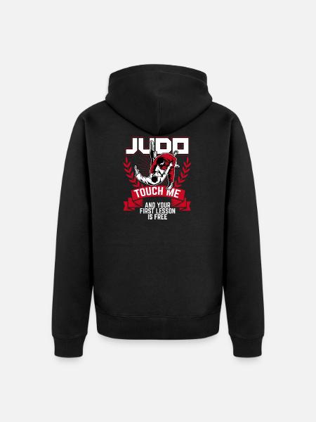 judo funny saying - Unisex Premium Organic Zip Hoodie - black