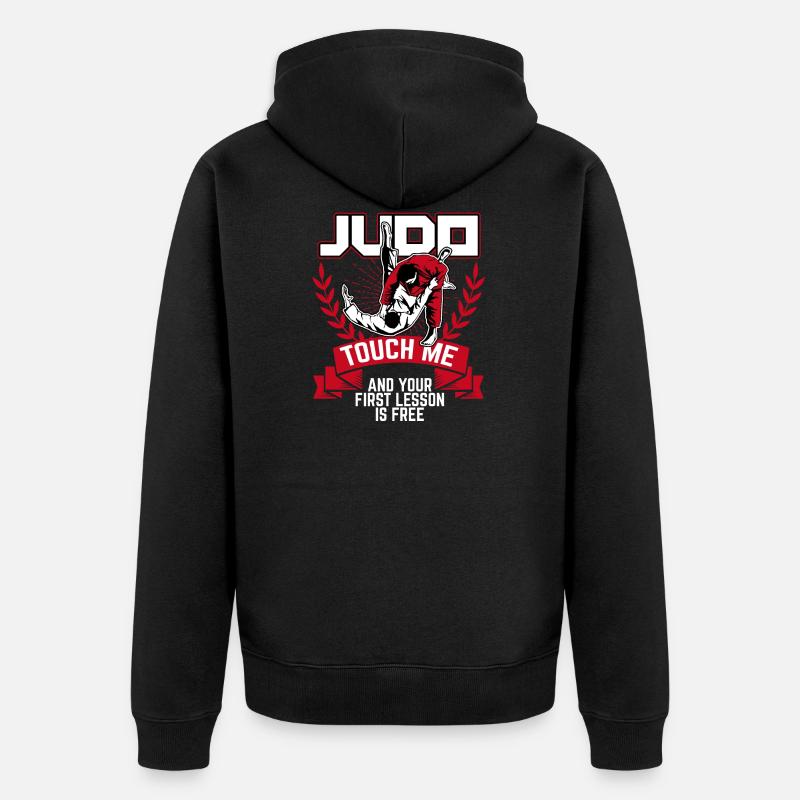 judo dicton drôle - Veste à capuche bio Premium Unisexe - noir