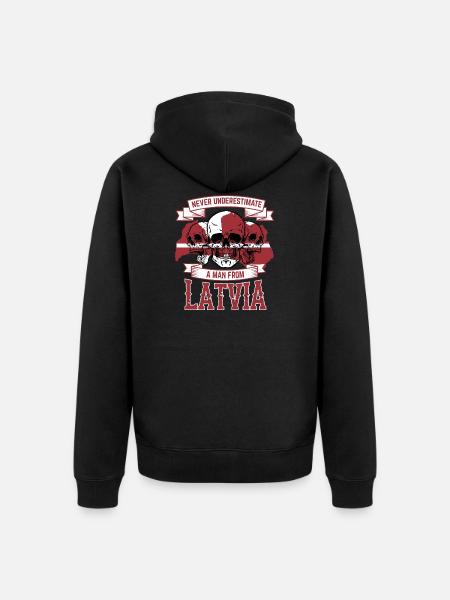 Lettonie - Veste à capuche bio Premium Unisexe - noir