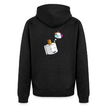 Rêve Licorne - Veste à capuche bio Premium Unisexe - noir - Dos - Nico (187cm)