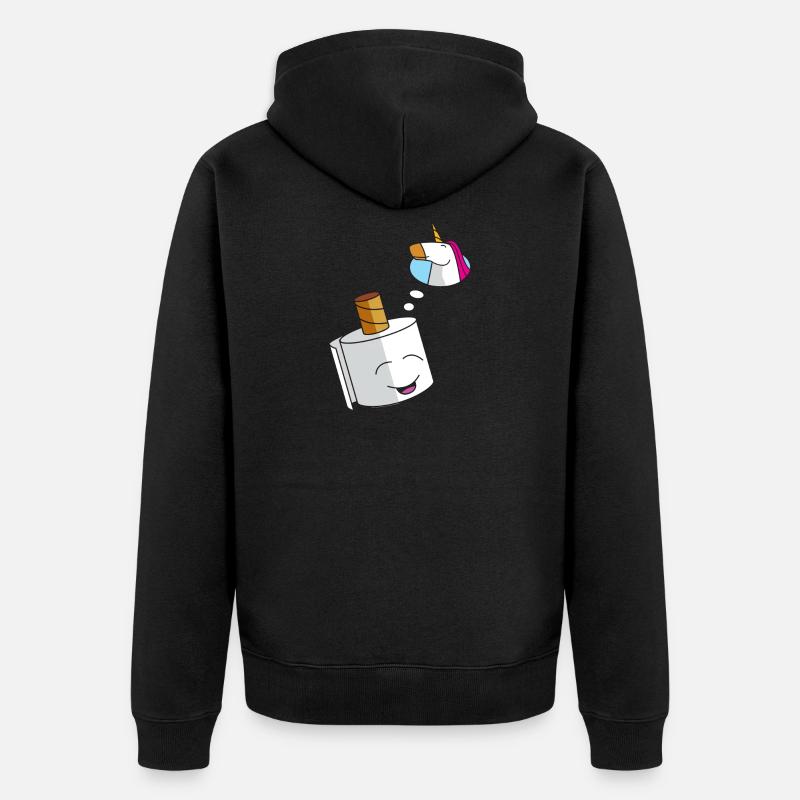 Träume Einhorn - Unisex Premium Bio Zip Hoodie - Schwarz