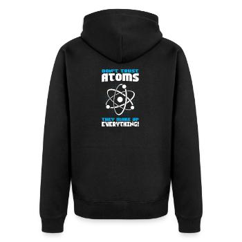Science Laboratoire Atom Idée cadeau Nerd Physique - Veste à capuche bio Premium Unisexe - noir - Dos - Nico (187cm)
