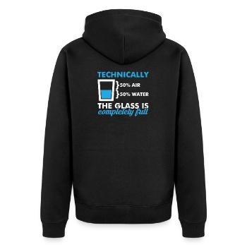 Science Laboratory Gift idea nerd physics math - Unisex Premium Organic Zip Hoodie - black - Back - Nico (187cm)
