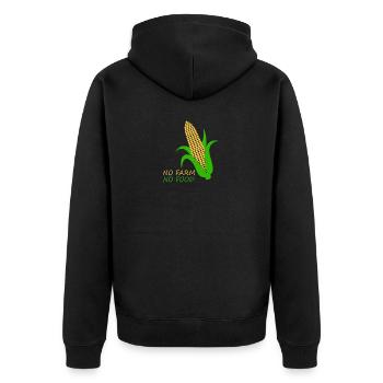 Corn on the cob - Unisex Premium Organic Zip Hoodie - black - Back - Nico (187cm)